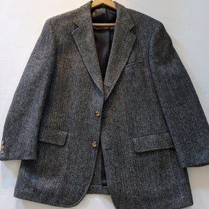 Vintage Authentic Harris Tweed Blazer Jacket 100% Scottish Wool